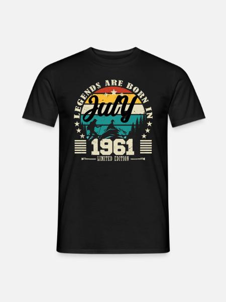 Juli 1961. Geburtstagsgeschenk Juli 1961. - Männer T-Shirt - Schwarz
