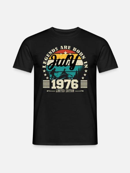 Juli 1976. Geburtstagsgeschenk Juli 1976. - Männer T-Shirt - Schwarz