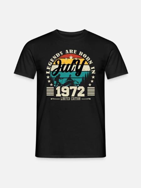 July 1972. Birthday gift July 1972. - Men's T-Shirt - black