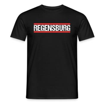 Regensburgerin Regensburger Regensburg - Männer T-Shirt - Schwarz - Vorne - AI Model Male 178 light (178cm)