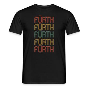 Fürtherin Fürther Fürth - Men's T-Shirt - black - Front - AI Model Male 178 light (178cm)