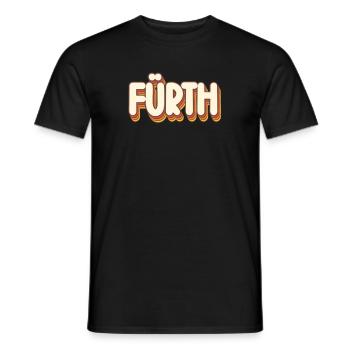 Fürtherin Fürther Fürth - Men's T-Shirt - black - Front - AI Model Male 178 light (178cm)