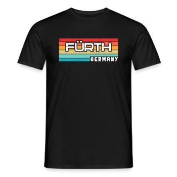 Fürtherin Fürther Fürth - Men's T-Shirt - black - Front - AI Model Male 178 light (178cm)