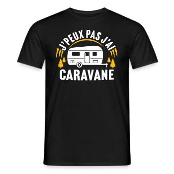 J'peux pas j'ai caravane - T-shirt homme - noir - Devant - AI Model Male 178 light (178cm)