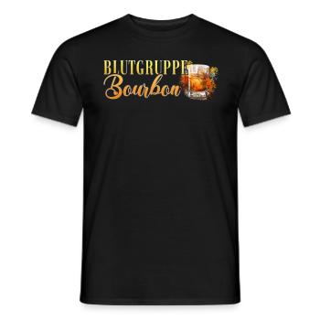 Blutgruppe Bourbon Cocktail Barkeeper - Männer T-Shirt - Schwarz - Vorne - AI Model Male 178 light (178cm)