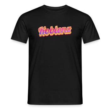 Koblenzerin Koblenzer Koblenz - Men's T-Shirt - black - Front - AI Model Male 178 light (178cm)