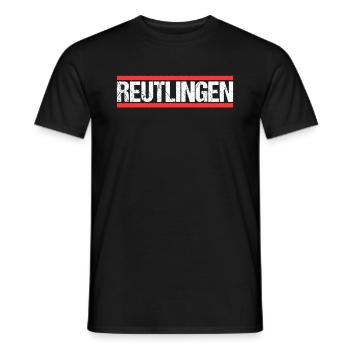 Reutlingerin Reutlinger Reutlingen - Männer T-Shirt - Schwarz - Vorne - AI Model Male 178 light (178cm)