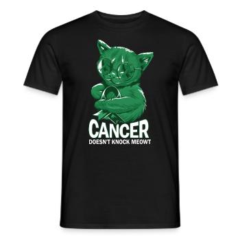 Cancer does not defeat liver cancer - Men's T-Shirt - black - Front - AI Model Male 178 light (178cm)