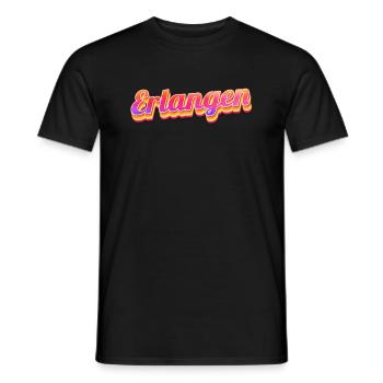 Erlangenerin Erlangener Erlangen - Männer T-Shirt - Schwarz - Vorne - AI Model Male 178 light (178cm)