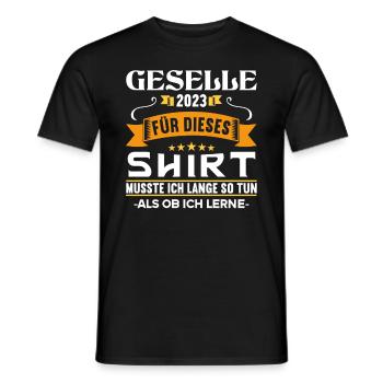 Geselle Gesellenprüfung bestanden Gesellen - Männer T-Shirt - Schwarz - Vorne - AI Model Male 178 light (178cm)