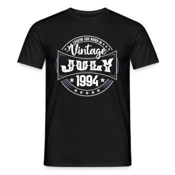 Juli 1994. Geburtstagsgeschenk Juli 1994. - Männer T-Shirt - Schwarz - Vorne - AI Model Male 178 light (178cm)
