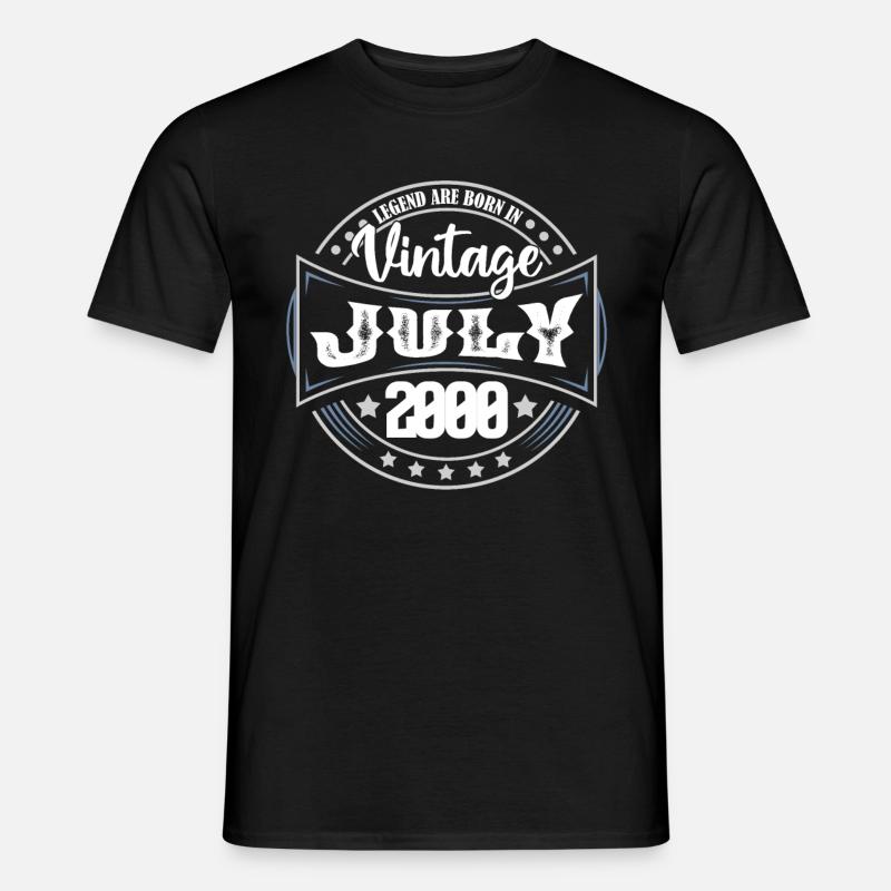 2000 Juli. Geburtstagsgeschenk Juli 2000. - Männer T-Shirt - Schwarz
