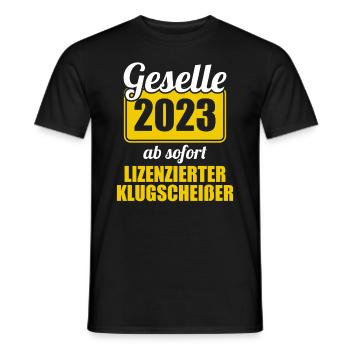 Geselle Gesellenprüfung bestanden Gesellen - Männer T-Shirt - Schwarz - Vorne - AI Model Male 178 light (178cm)
