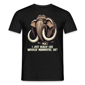 Ich mag halt einfach Mammuts Mammut - Männer T-Shirt - Schwarz - Vorne - AI Model Male 178 light (178cm)