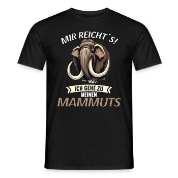 Ich mag halt einfach Mammuts Mammut - Männer T-Shirt - Schwarz - Vorne - AI Model Male 178 light (178cm)
