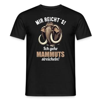 Ich mag halt einfach Mammuts Mammut - Männer T-Shirt - Schwarz - Vorne - AI Model Male 178 light (178cm)
