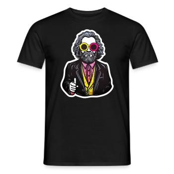 Le communisme a quitté le marxisme Karl Marx - T-shirt homme - noir - Devant - AI Model Male 178 light (178cm)