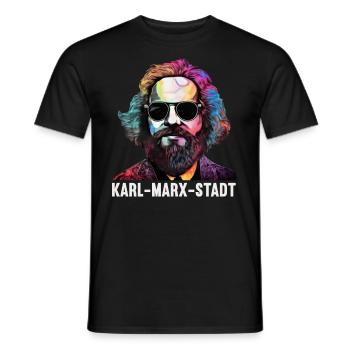 El comunismo abandonó el marxismo Karl Marx - Camiseta hombre - negro - delante - AI Model Male 178 light (178cm)