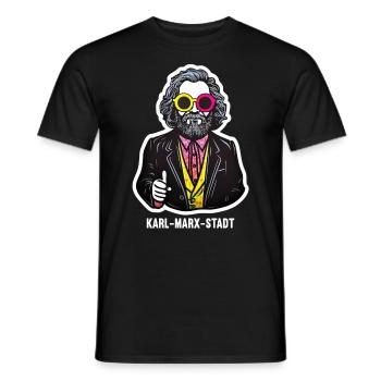 Le communisme a quitté le marxisme Karl Marx - T-shirt homme - noir - Devant - AI Model Male 178 light (178cm)