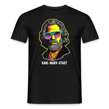 Le communisme a quitté le marxisme Karl Marx - T-shirt homme - noir - Devant - AI Model Male 178 light (178cm)