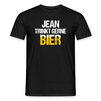 JEAN Spruch Bier Party Name Biertrinker - Männer T-Shirt - Schwarz - Vorne - AI Model Male 178 light (178cm)