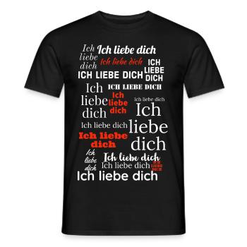 Ich liebe dich - Männer T-Shirt - Schwarz - Vorne - AI Model Male 178 light (178cm)