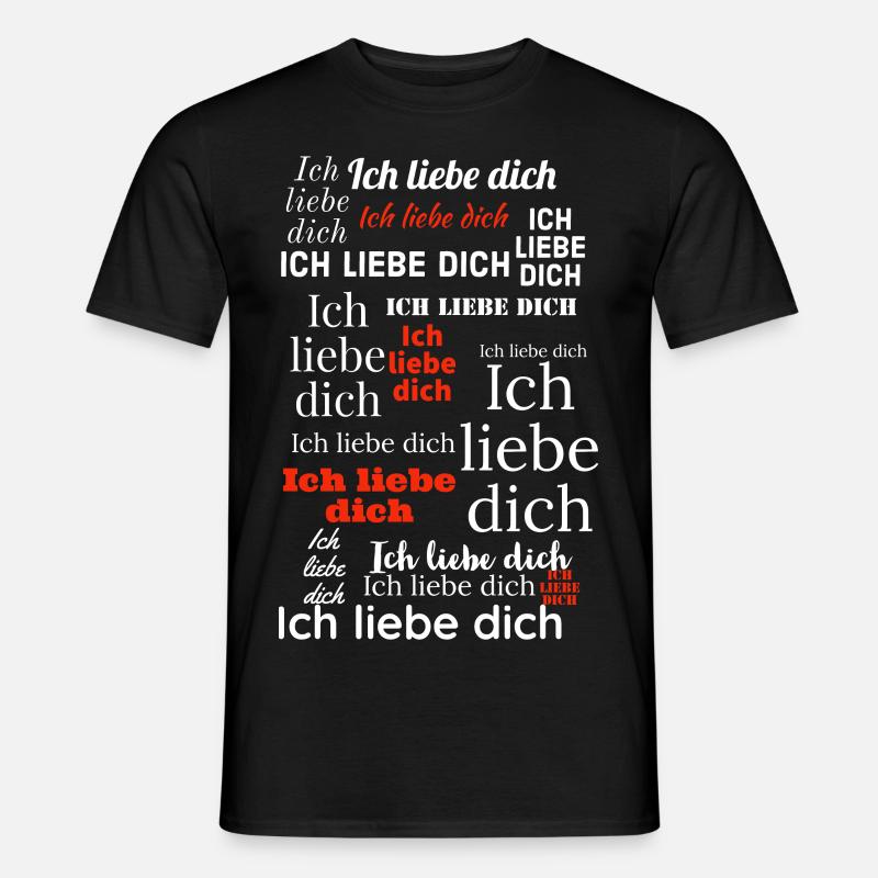 Ich liebe dich - Männer T-Shirt - Schwarz