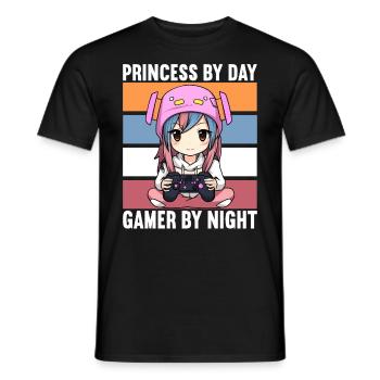 Gaming Console PC Gamer Girl Gamer Girl - Men's T-Shirt - black - Front - AI Model Male 178 light (178cm)