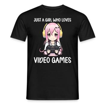 Gaming Console PC Gamer Girl Gamer Girl - Men's T-Shirt - black - Front - AI Model Male 178 light (178cm)