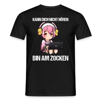 Gaming Console PC Gamer Girl Gamer Girl - Men's T-Shirt - black - Front - AI Model Male 178 light (178cm)