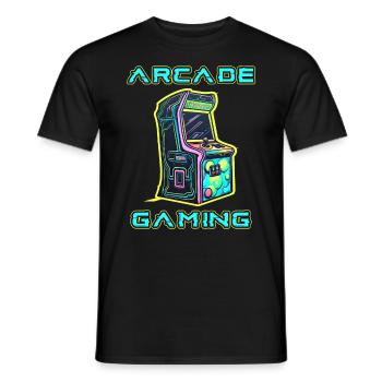 Arcade Gaming Retro Slots Games 80s Gamer - Men's T-Shirt - black - Front - AI Model Male 178 light (178cm)