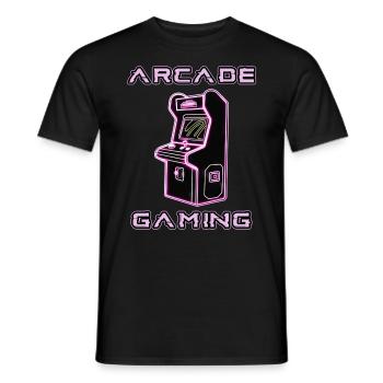 Arcade Gaming Retro Slots Games 80s Gamer - Men's T-Shirt - black - Front - AI Model Male 178 light (178cm)