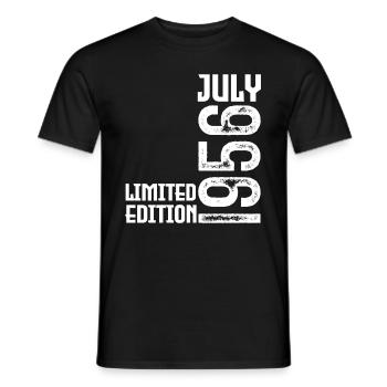 Gift July 1956. Birthday July 1956. - Men's T-Shirt - black - Front - AI Model Male 178 light (178cm)