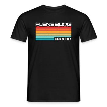 Flensburgerin Flensburger Stadt Flensburg - Männer T-Shirt - Schwarz - Vorne - AI Model Male 178 light (178cm)