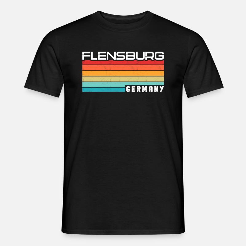 Flensburgerin Flensburger Stadt Flensburg - Männer T-Shirt - Schwarz