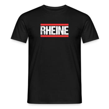 Rheinerin Rheiner Rheine - Männer T-Shirt - Schwarz - Vorne - AI Model Male 178 light (178cm)
