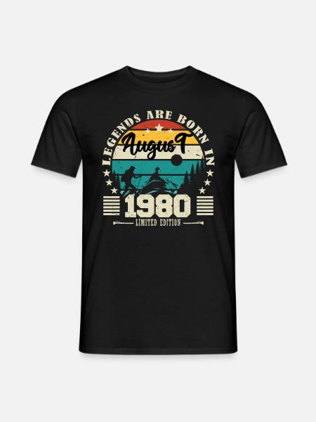 August 1980. Birthday gift August 1980. August - Men's T-Shirt - black