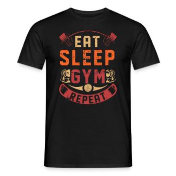 Gym Bodybuilder Muscle Fitness Training Musculation - T-shirt homme - noir - Devant - AI Model Male 178 light (178cm)