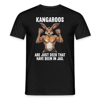 Kangaroo Kangaroos Kängurus lustiges Känguru - Männer T-Shirt - Schwarz - Vorne - AI Model Male 178 light (178cm)
