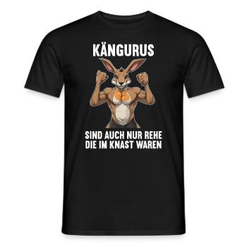 Kangaroo Kangaroos Kängurus lustiges Känguru - Männer T-Shirt - Schwarz - Vorne - AI Model Male 178 light (178cm)