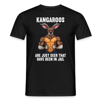 Kangaroo Kangaroos Kängurus lustiges Känguru - Männer T-Shirt - Schwarz - Vorne - AI Model Male 178 light (178cm)