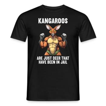 Kangaroo Kangaroos Kängurus lustiges Känguru - Männer T-Shirt - Schwarz - Vorne - AI Model Male 178 light (178cm)