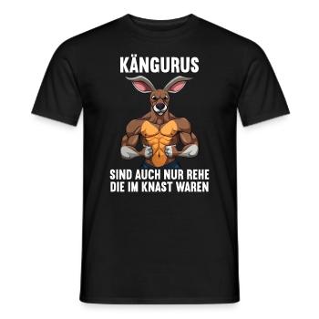 Kangaroo Kangaroos Kängurus lustiges Känguru - Männer T-Shirt - Schwarz - Vorne - AI Model Male 178 light (178cm)