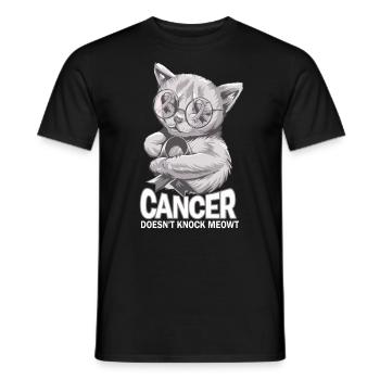Cancer does not defeat brain cancer - Men's T-Shirt - black - Front - AI Model Male 178 light (178cm)