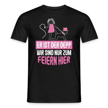 Junggesellenabschied Poltern Polterabend JGA - Männer T-Shirt - Schwarz - Vorne - AI Model Male 178 light (178cm)