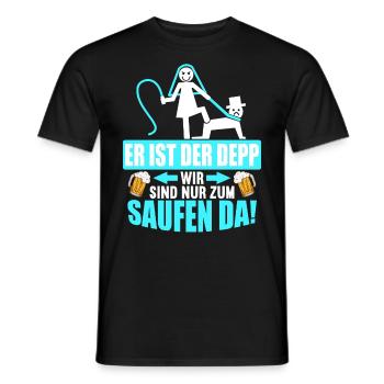 Junggesellenabschied Poltern Polterabend JGA - Männer T-Shirt - Schwarz - Vorne - AI Model Male 178 light (178cm)