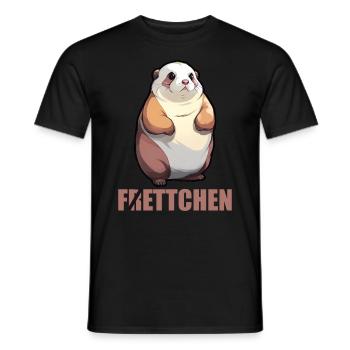 Fettchen Frettchen - Männer T-Shirt - Schwarz - Vorne - AI Model Male 178 light (178cm)
