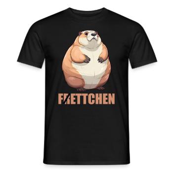 Fettchen Frettchen - Männer T-Shirt - Schwarz - Vorne - AI Model Male 178 light (178cm)