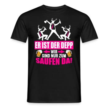 Junggesellenabschied Poltern Polterabend JGA - Männer T-Shirt - Schwarz - Vorne - AI Model Male 178 light (178cm)