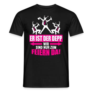 Junggesellenabschied Poltern Polterabend JGA - Männer T-Shirt - Schwarz - Vorne - AI Model Male 178 light (178cm)